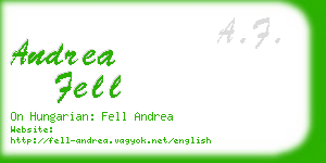 andrea fell business card